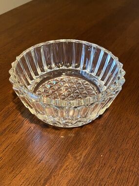 Vintage Clear Pressed Glass Decorative Bowl